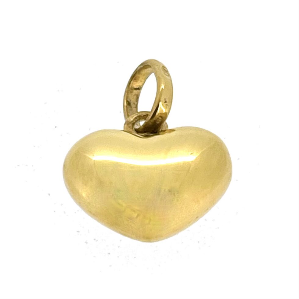 2007 Links of London gold plated Puffed Heart Charm front view