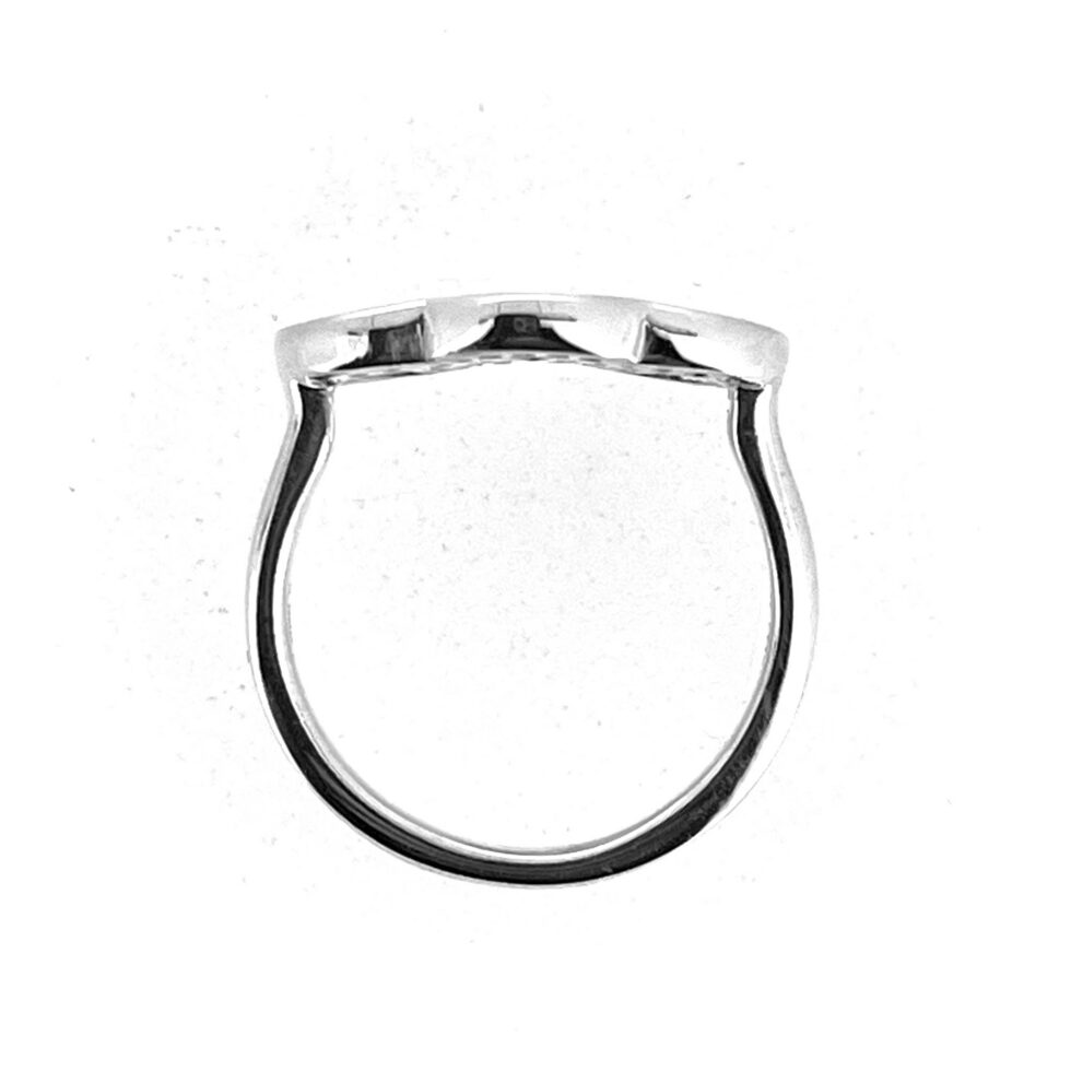 Signature Three Ring Logo Ring angled view