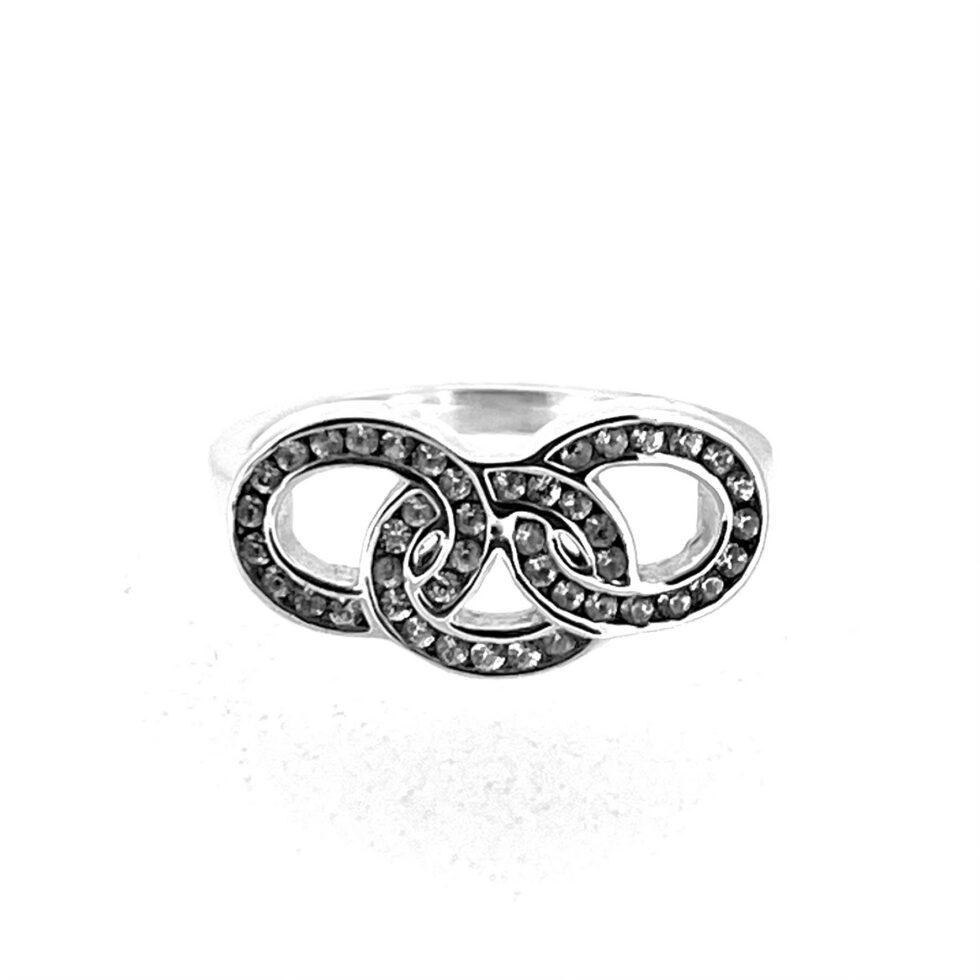 Vintage Links of London Signature white topaz ring sterling silver