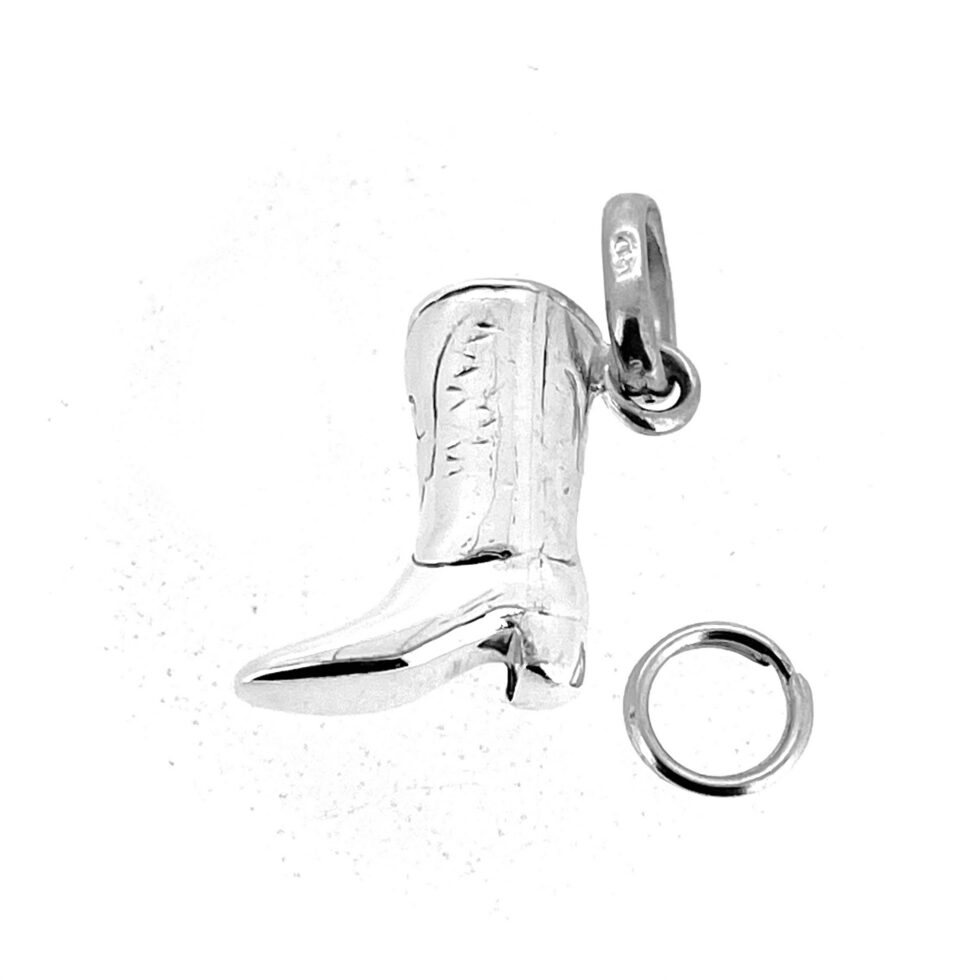 Vintage sterling silver Western boot charm
