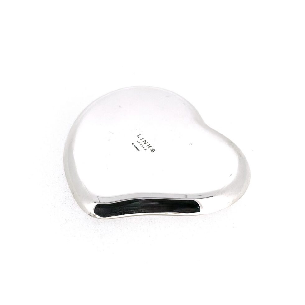 Links of London heart-shaped ring dish with shallow profile