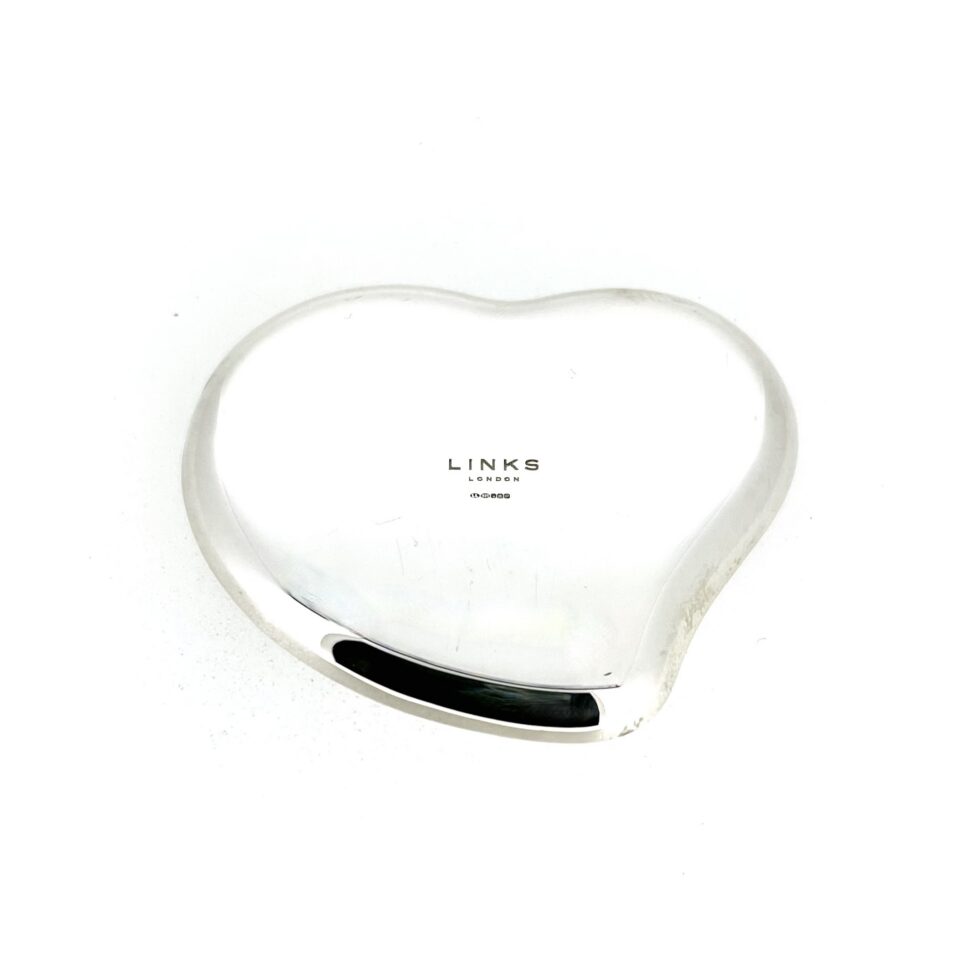 Vintage Links of London silverware heart-shaped dish