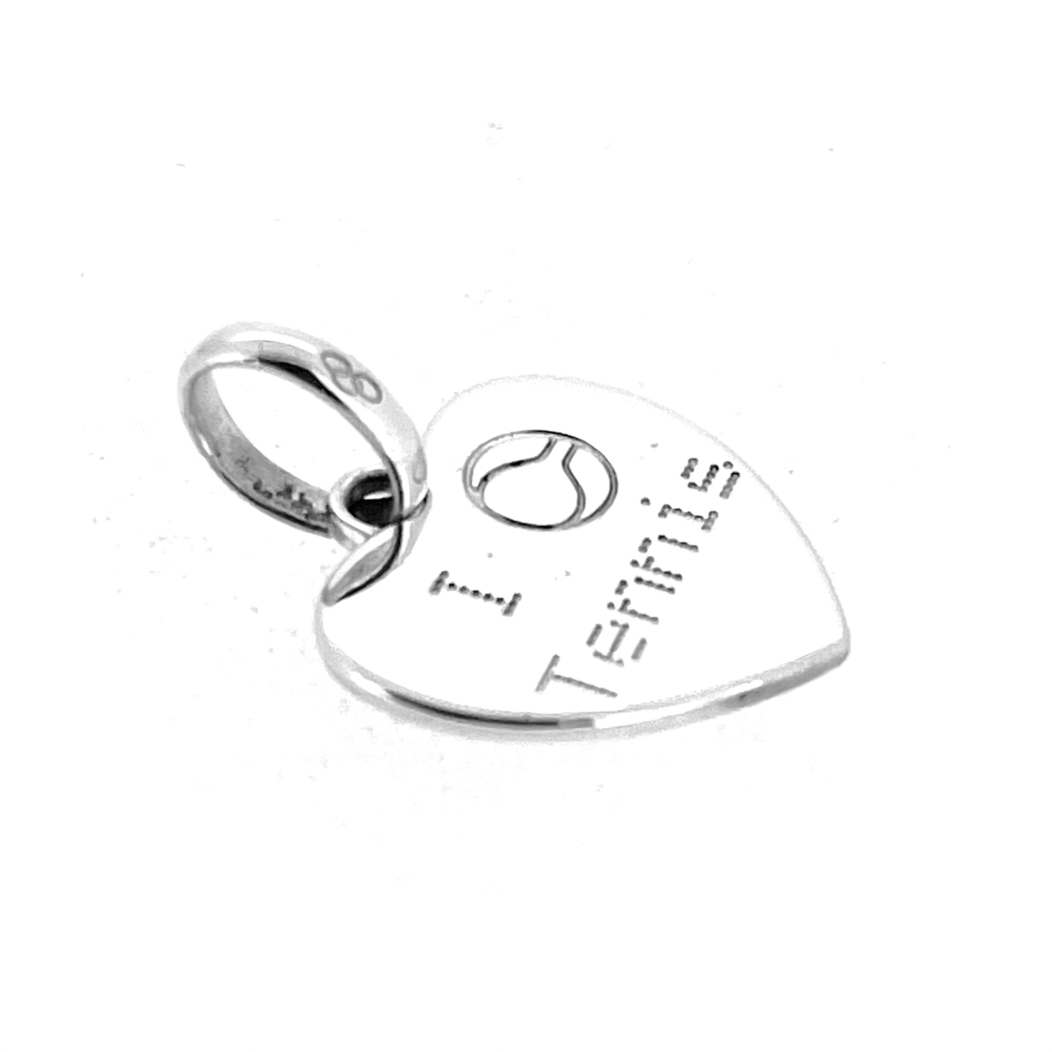 Links of London heart charm measuring 18mm high