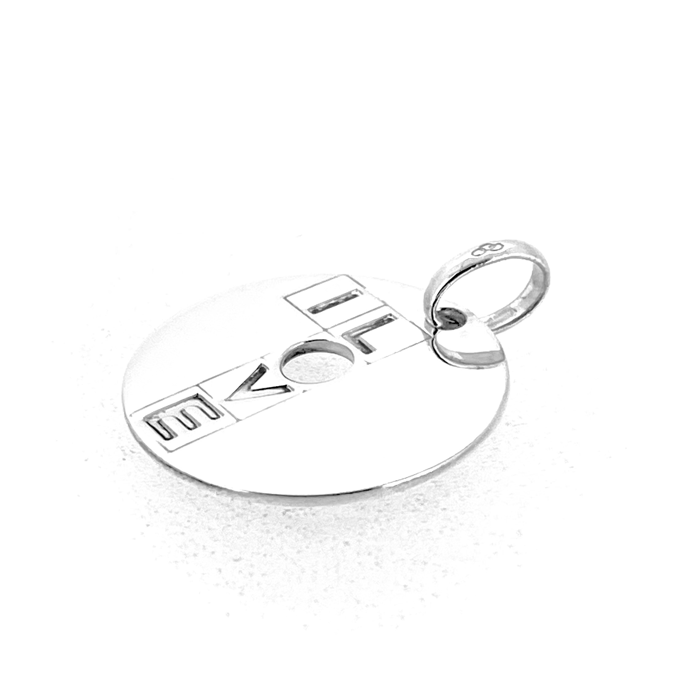 Vintage Links of London 2010 LOVE YOU pendant front view