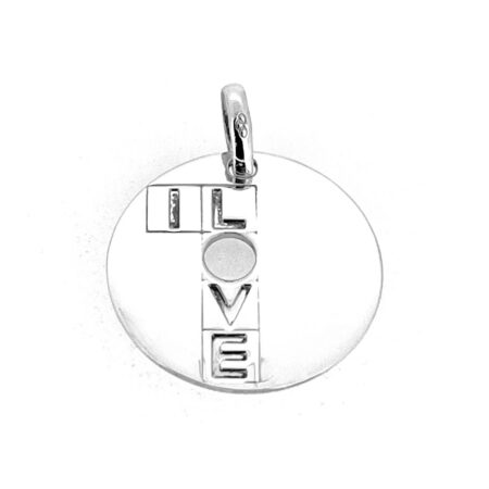 Links of London YOU side vintage silver disc pendant