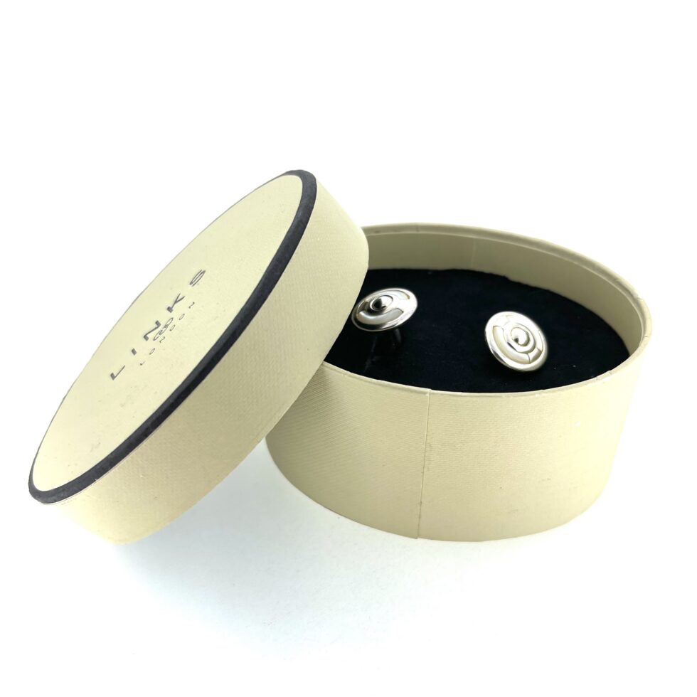 Round sterling silver Links of London gentleman's cufflinks
