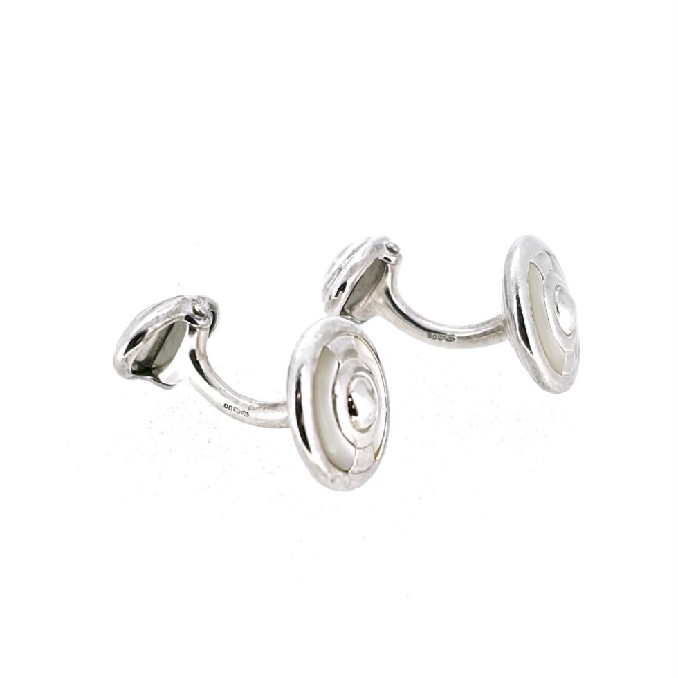 Links of London sterling silver cufflinks with 15mm mother of pearl fronts