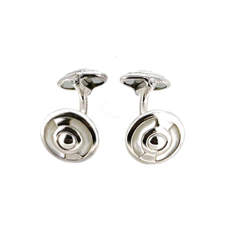 Vintage Links of London mother of pearl cufflinks in sterling silver