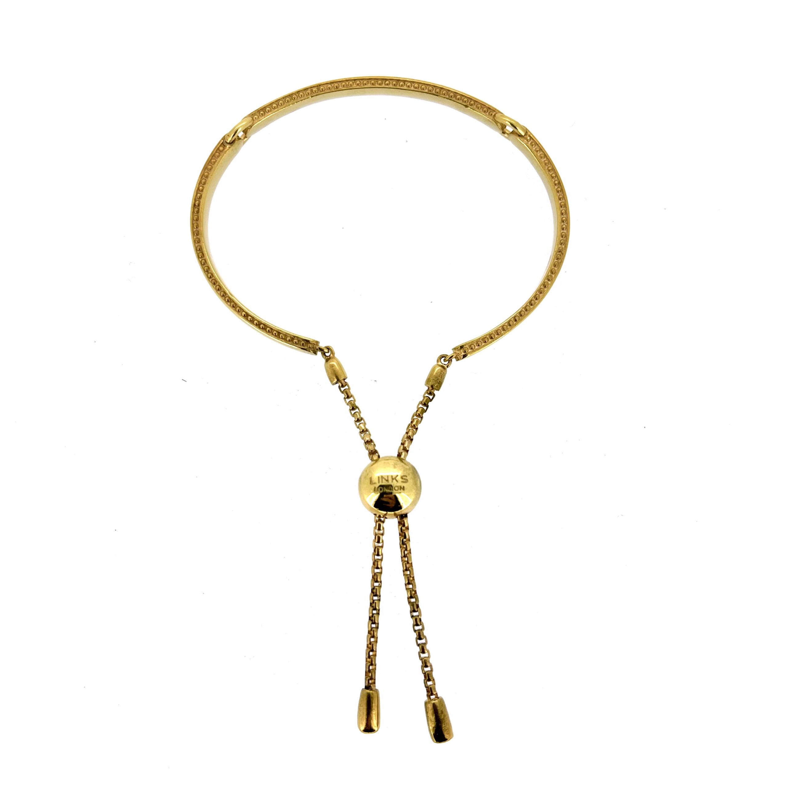Links of London gold Narrative Bracelet front view
