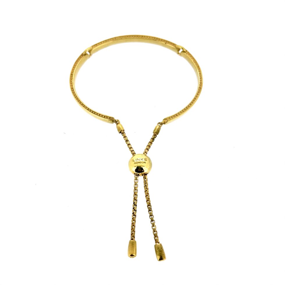 Vintage Links of London Narrative Bracelet 18ct gold plated sterling silver