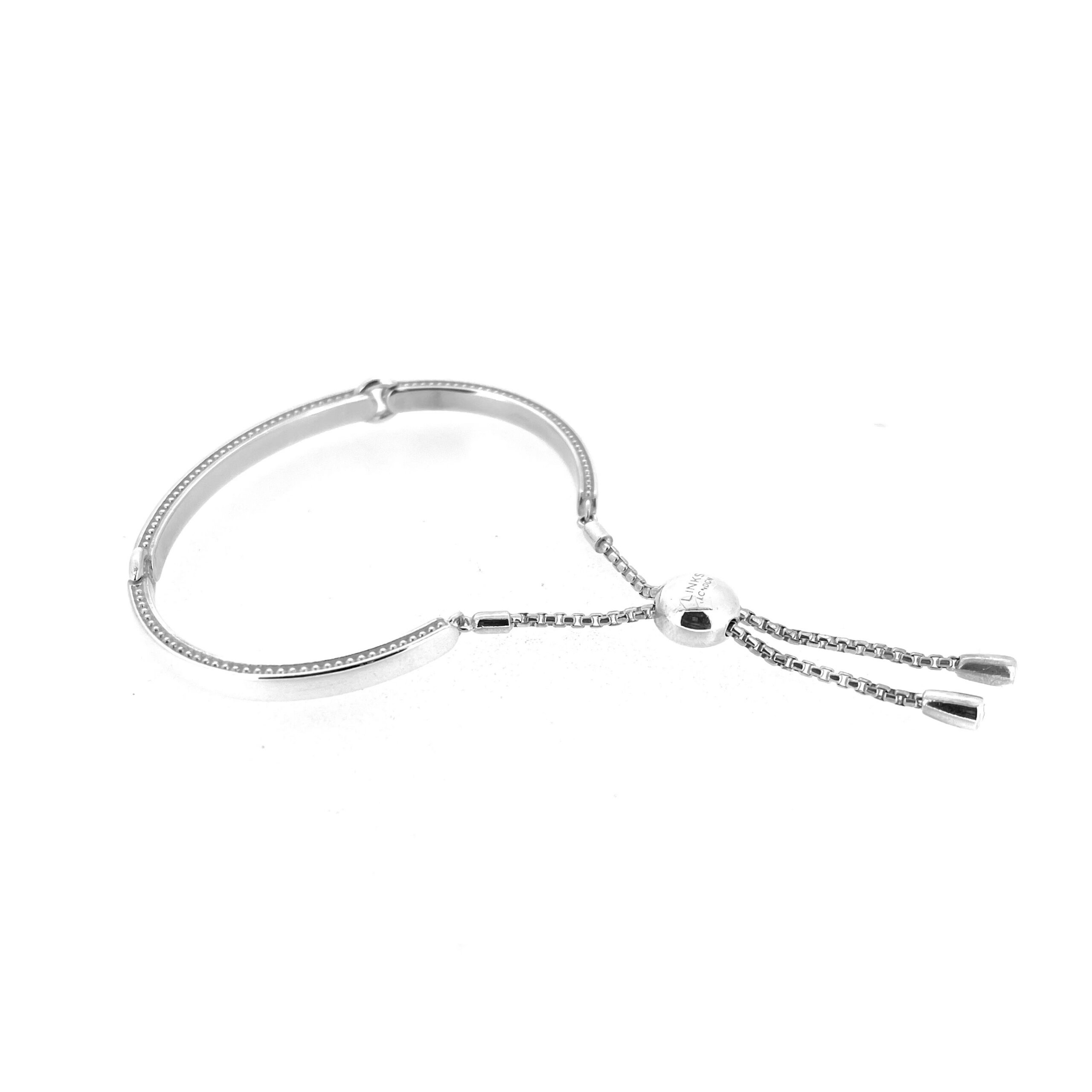 Vintage Narrative collection adjustable silver bracelet
