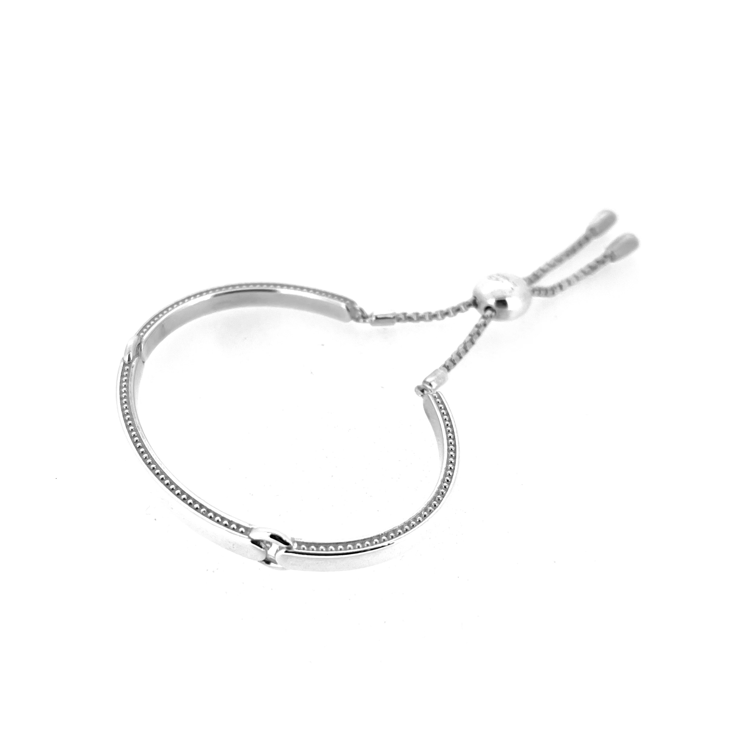 Links of London silver bracelet with beaded border