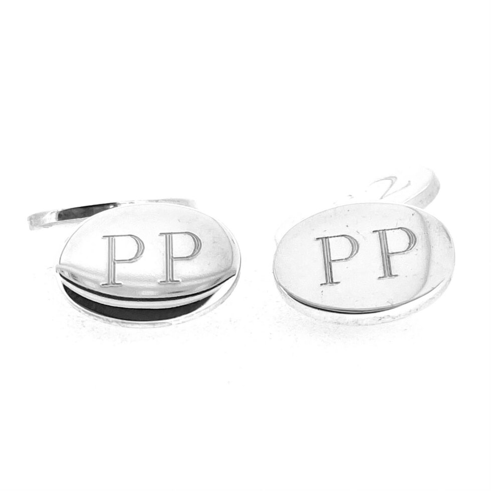Vintage Links of London PP No.2 oval cufflinks in sterling silver