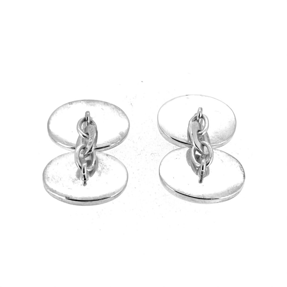 Vintage Links of London oval cufflinks front view