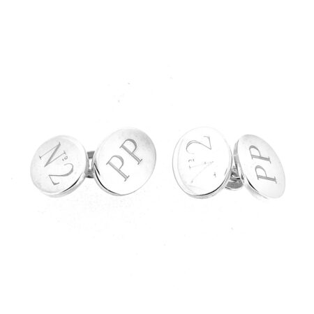 Links of London No.2 engraved oval cufflinks