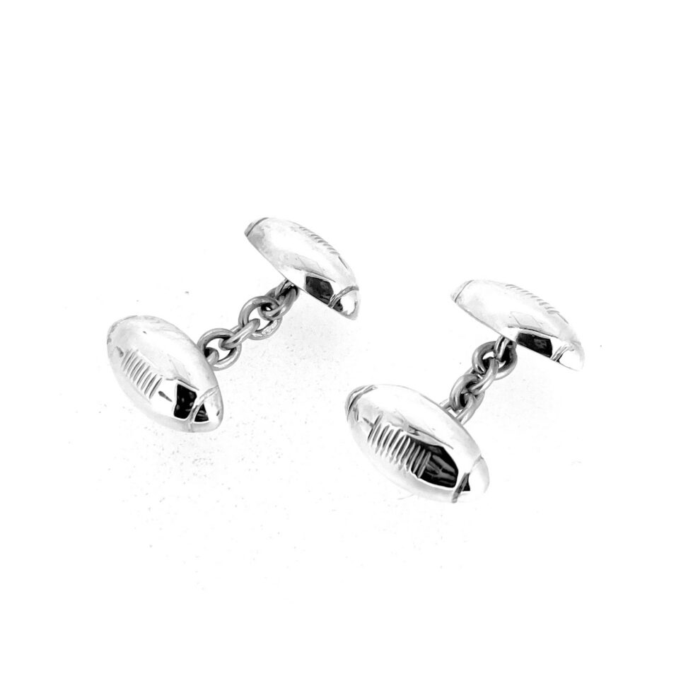 Vintage Links of London chain cufflinks viewed from above