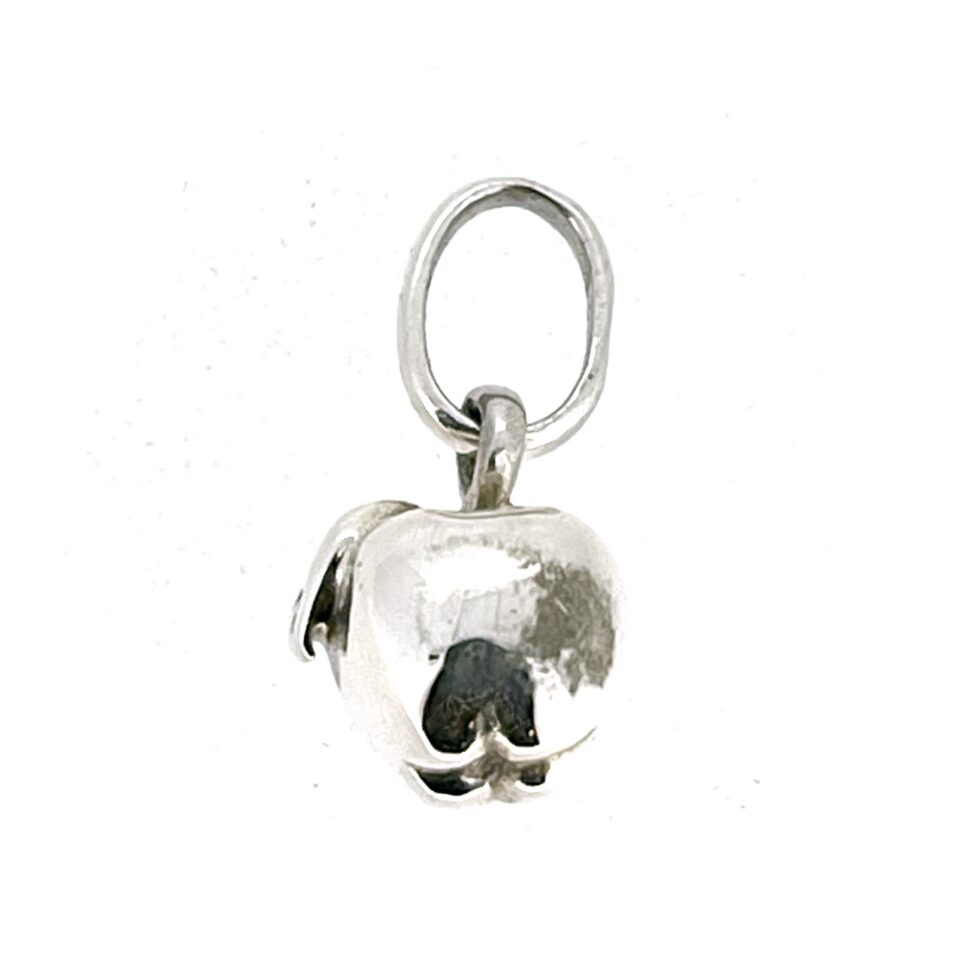 Links of London apple charm showing leaf detail