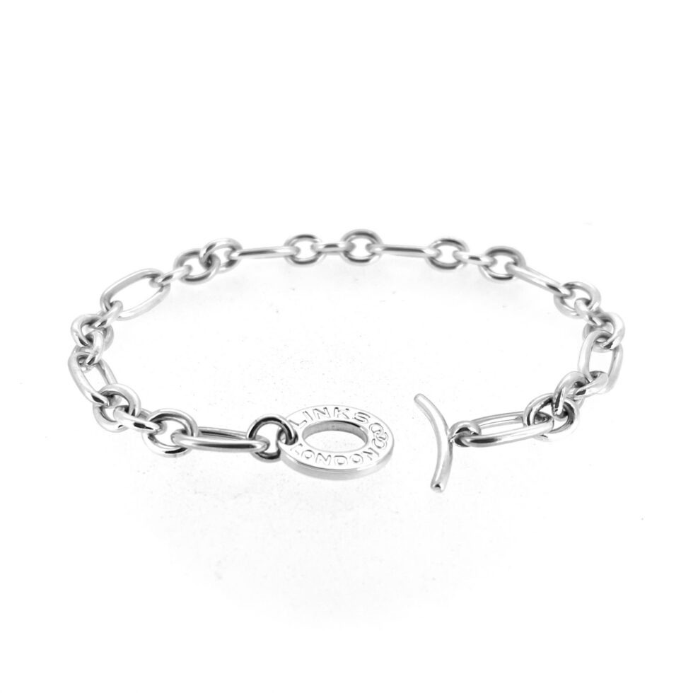 Vintage Links of London alternating oval link bracelet