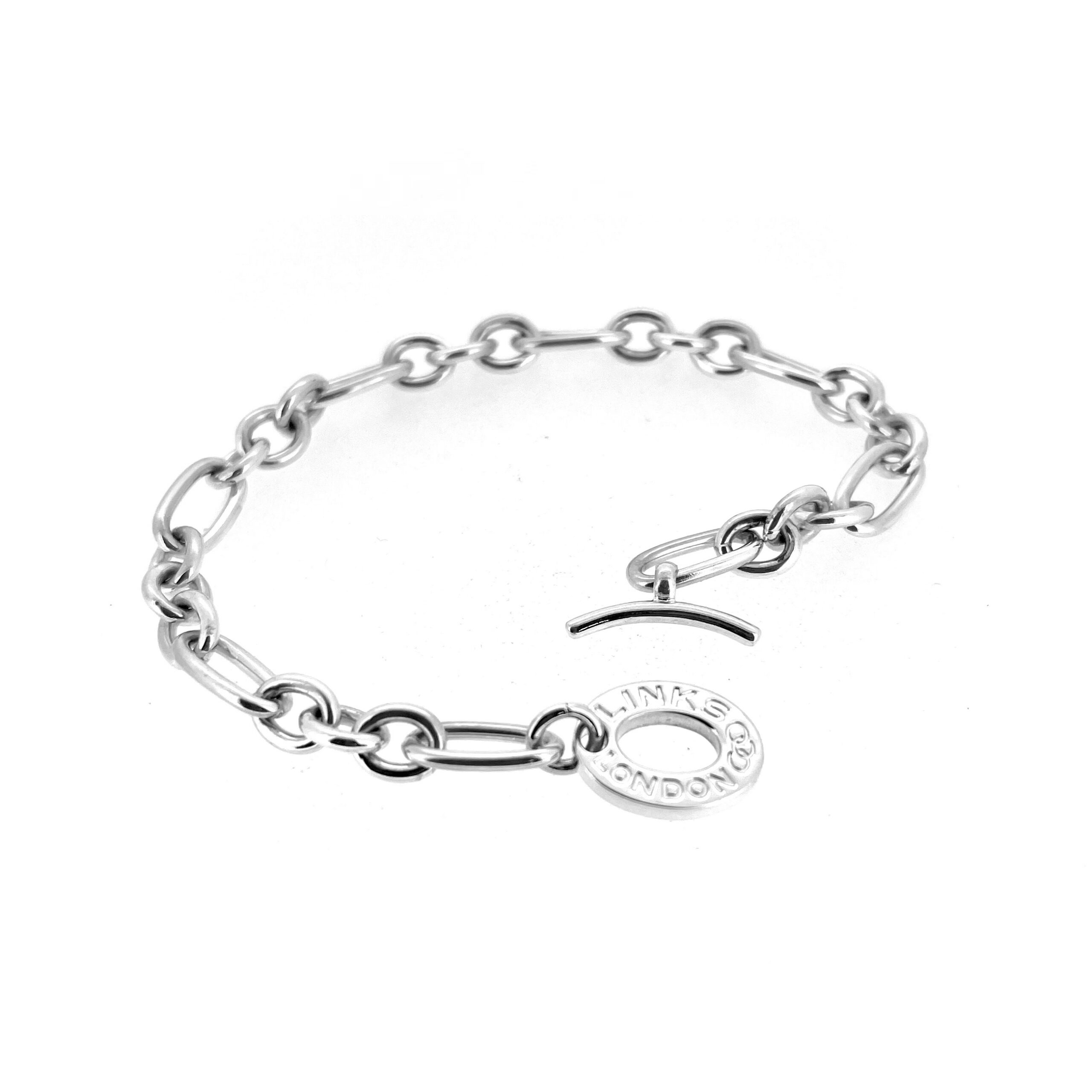 Vintage sterling silver Links of London charm bracelet