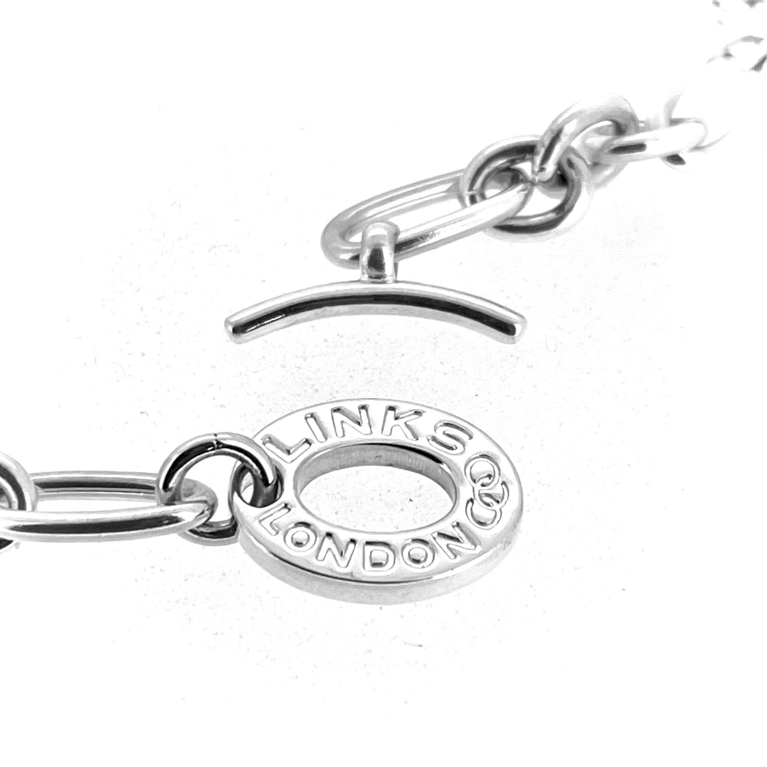 Links of London chain charm bracelet with toggle clasp
