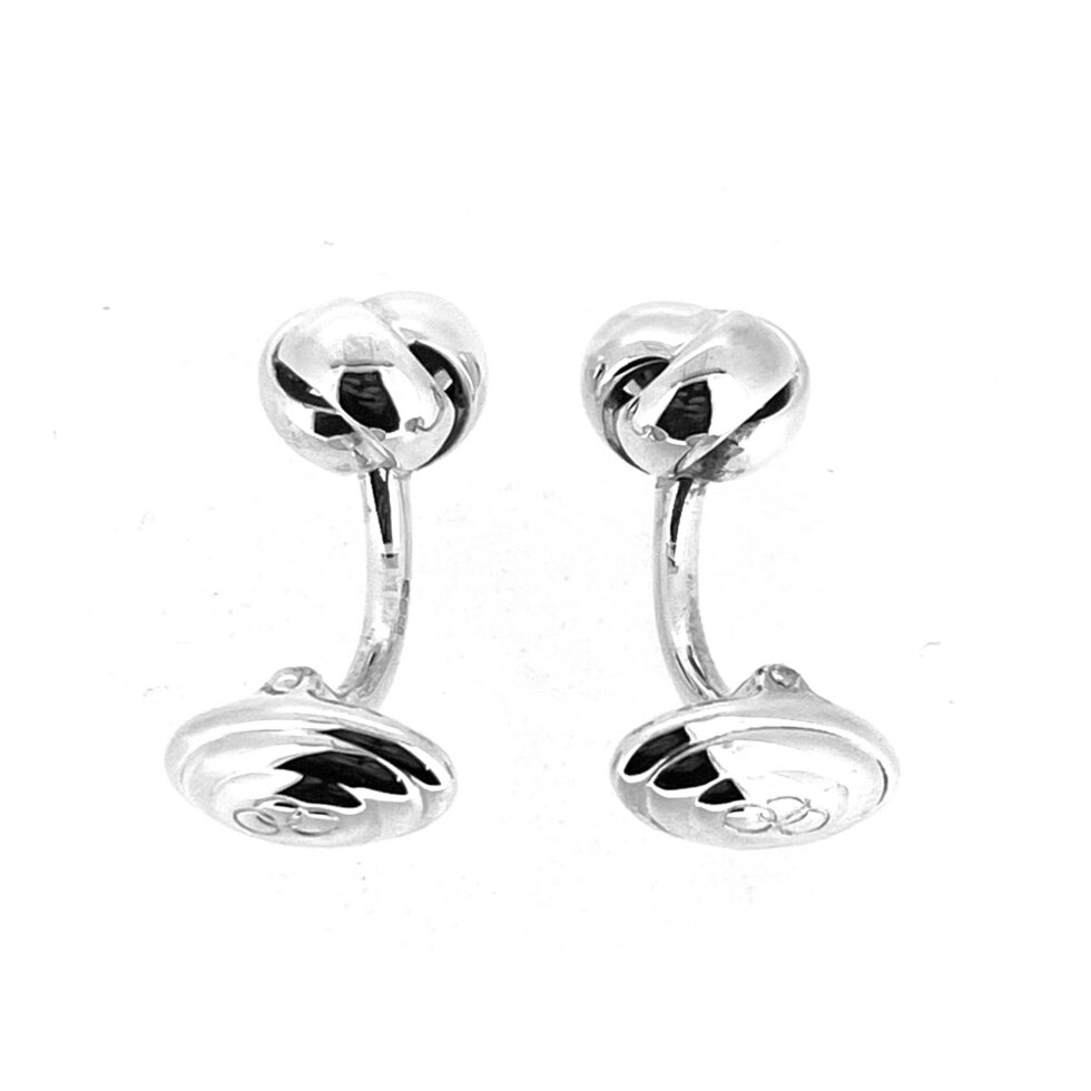 Links of London knot cufflinks with curved bar fittings