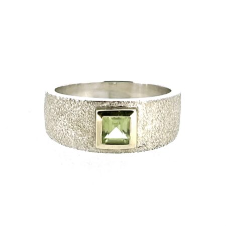 Vintage Links of London sterling silver peridot ring UK size M