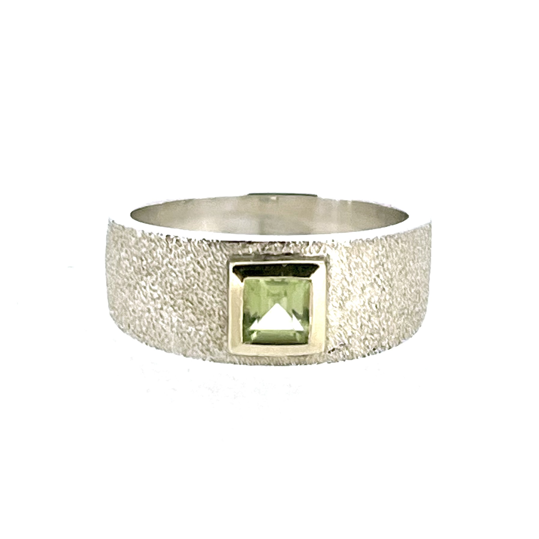Vintage Links of London sterling silver peridot ring UK size M