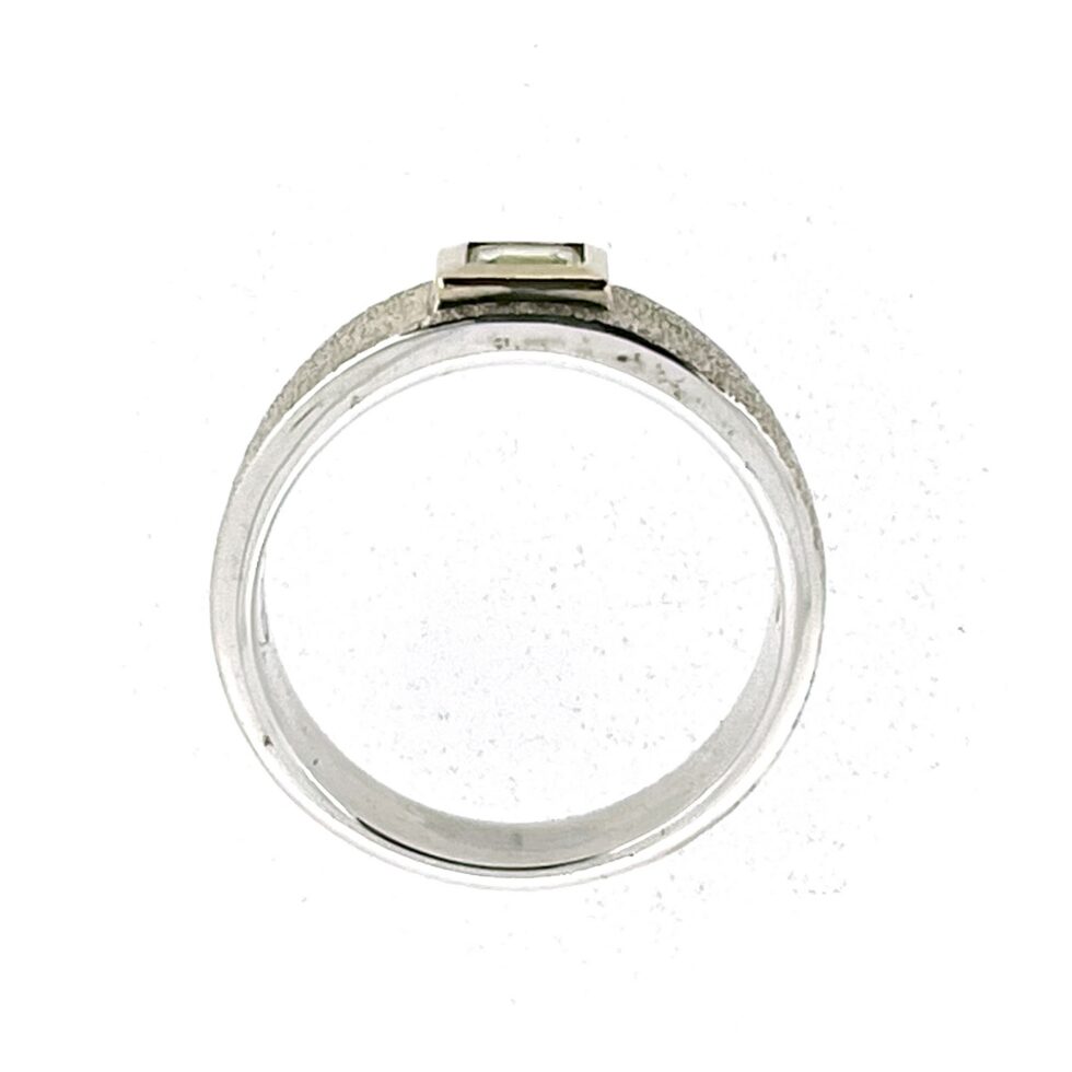 Links of London ring showing 7.5mm textured front