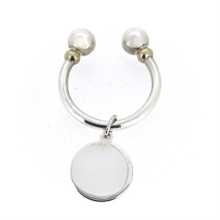 Links of London keyring with 20mm circular silver fob
