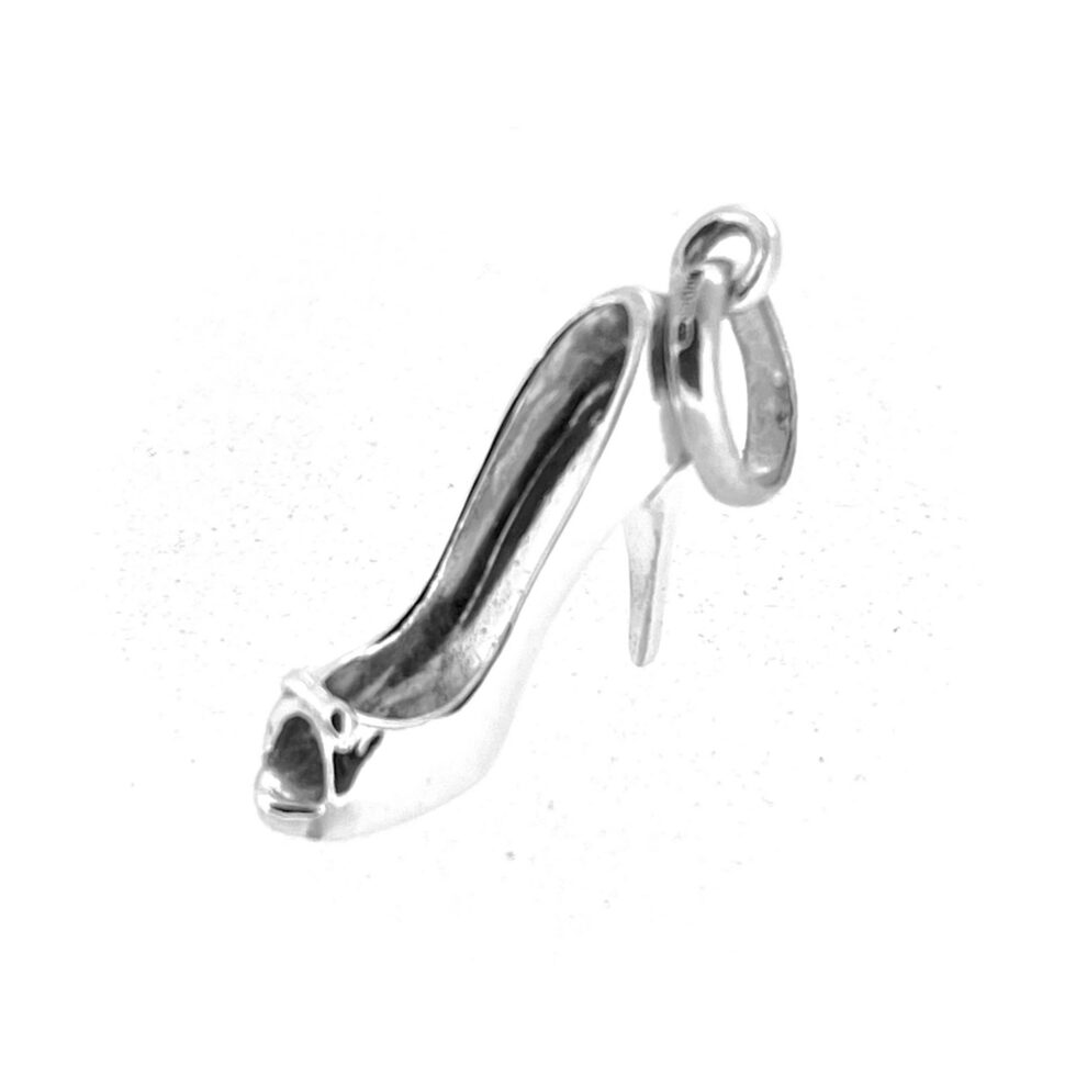 Links of London sterling silver peep toe shoe charm front view