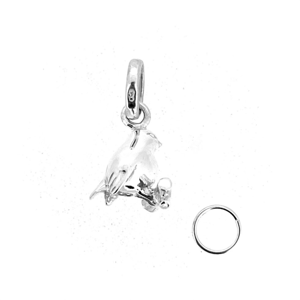 Vintage Links of London songbird charm in polished silver