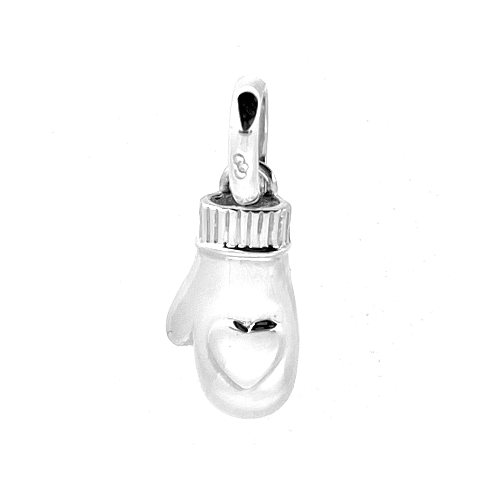 Links of London sterling silver mitten charm front view
