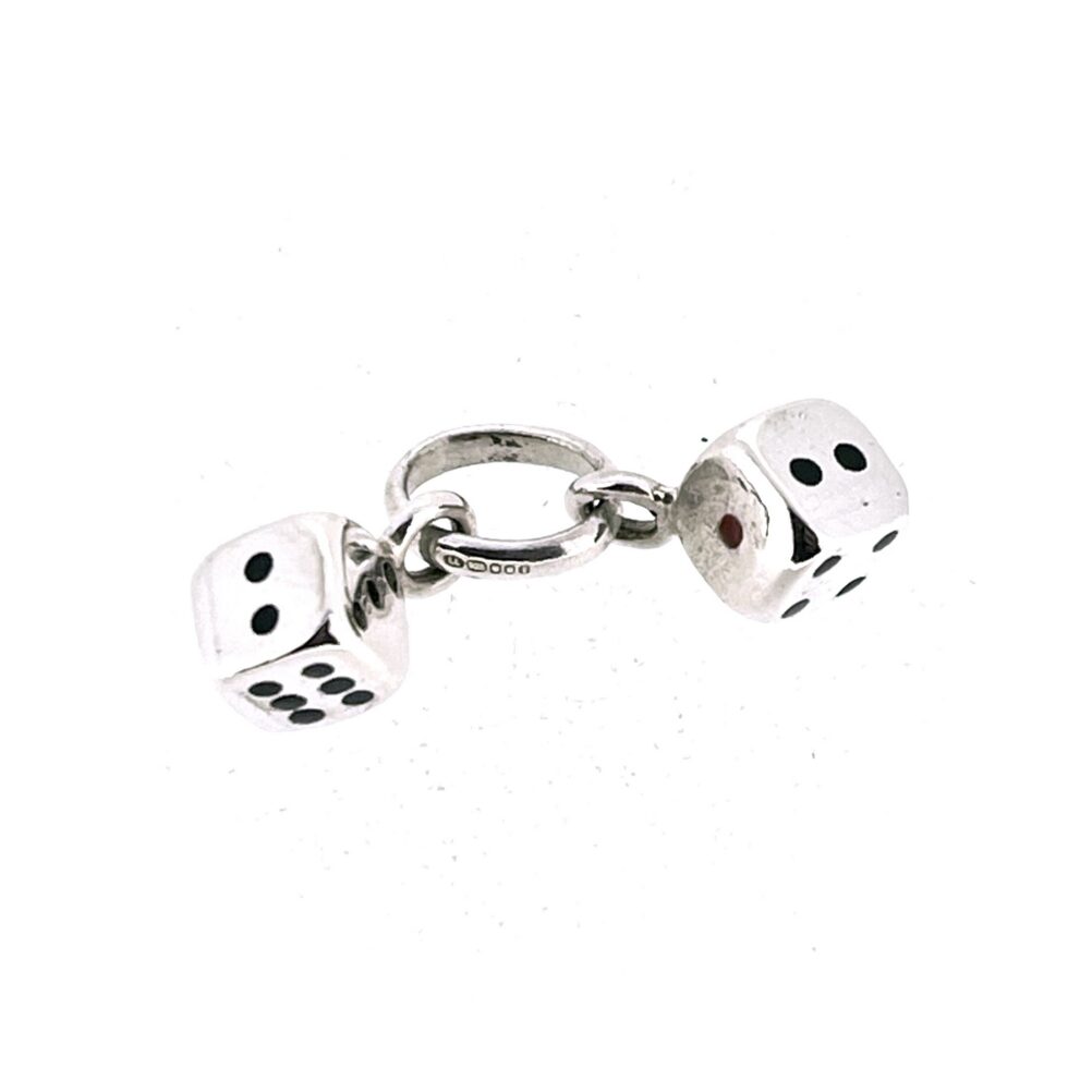 Links of London dice charm with independently moving cubes