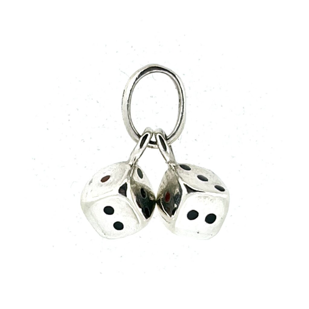 Vintage Links of London Pair of Dice Charm in sterling silver
