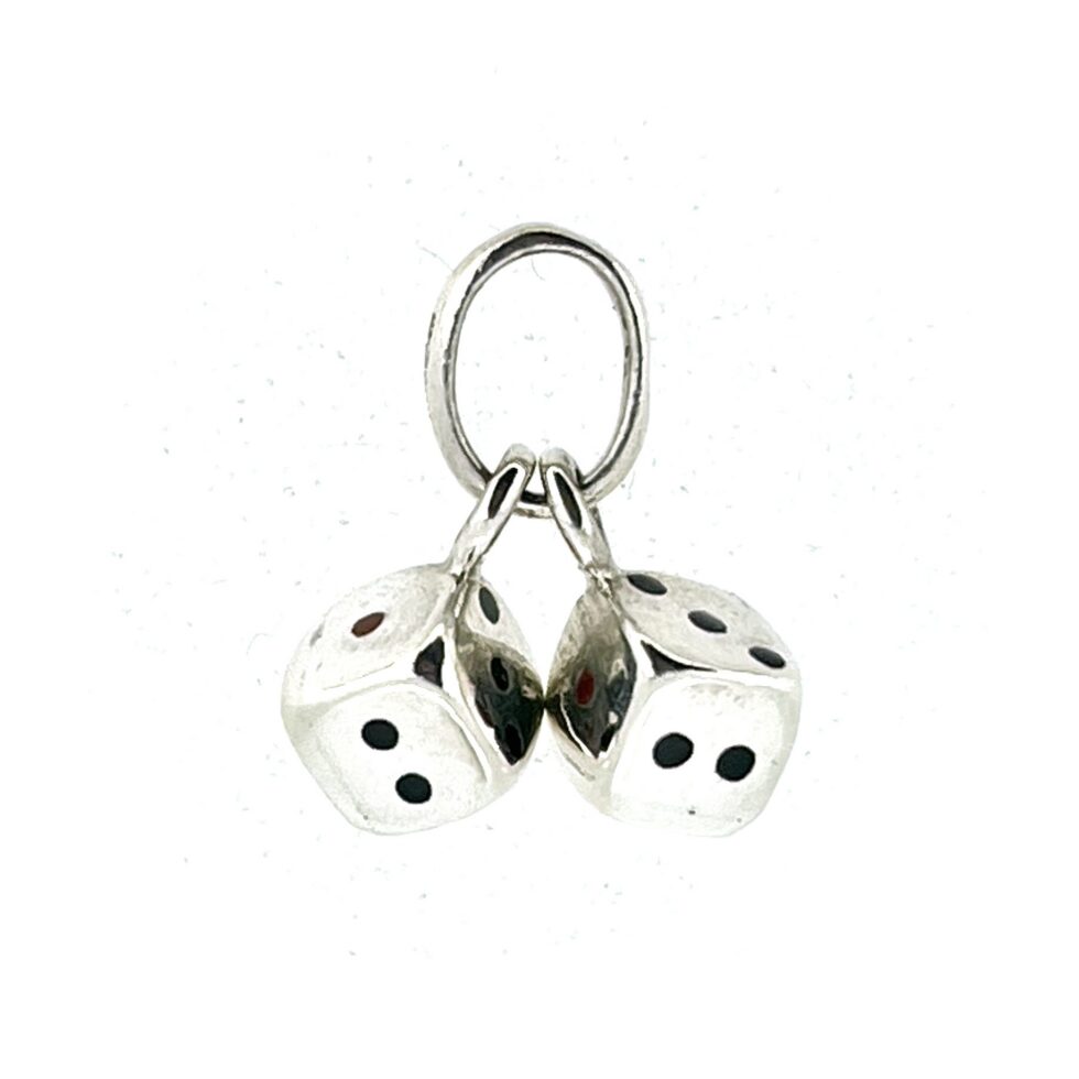 Vintage Links of London Pair of Dice Charm in sterling silver