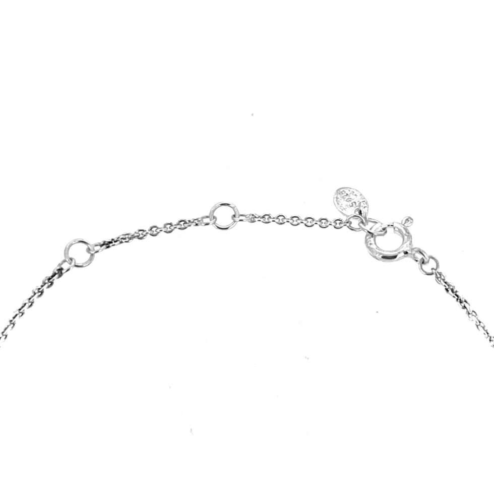Sterling silver bracelet with three Signature logo features