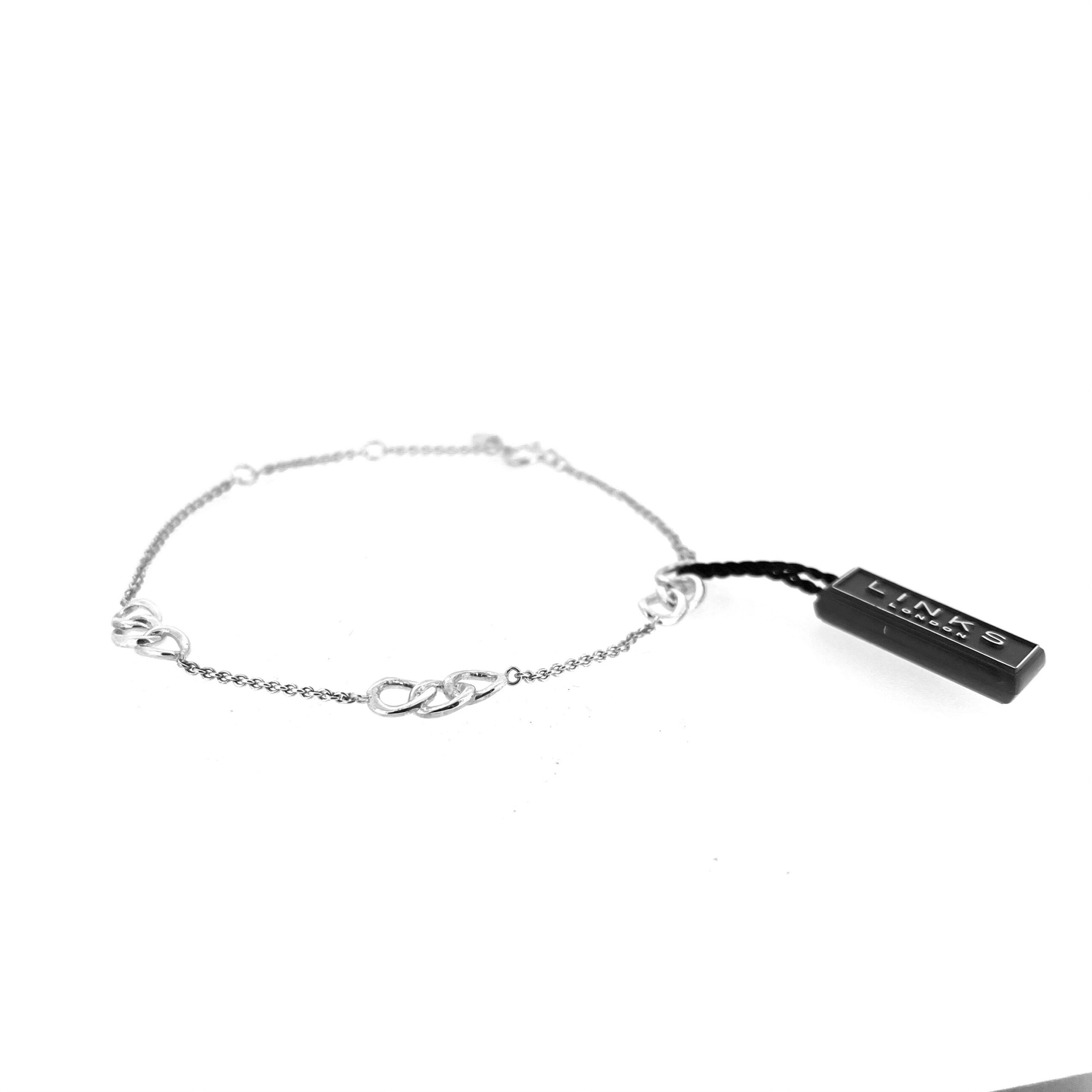 Vintage Links of London adjustable silver bracelet
