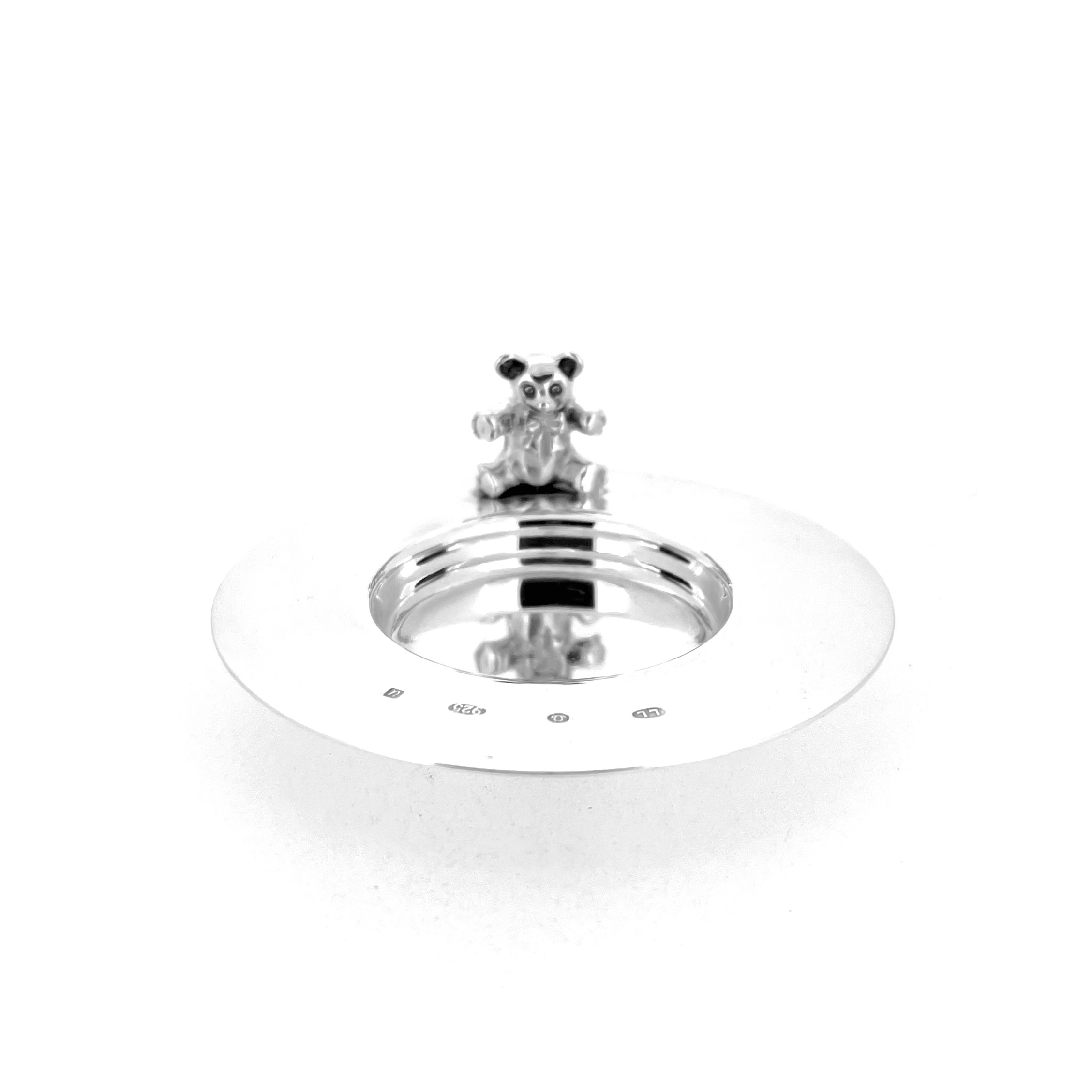 Vintage Links of London Teddy Bear Pin Dish in sterling silver
