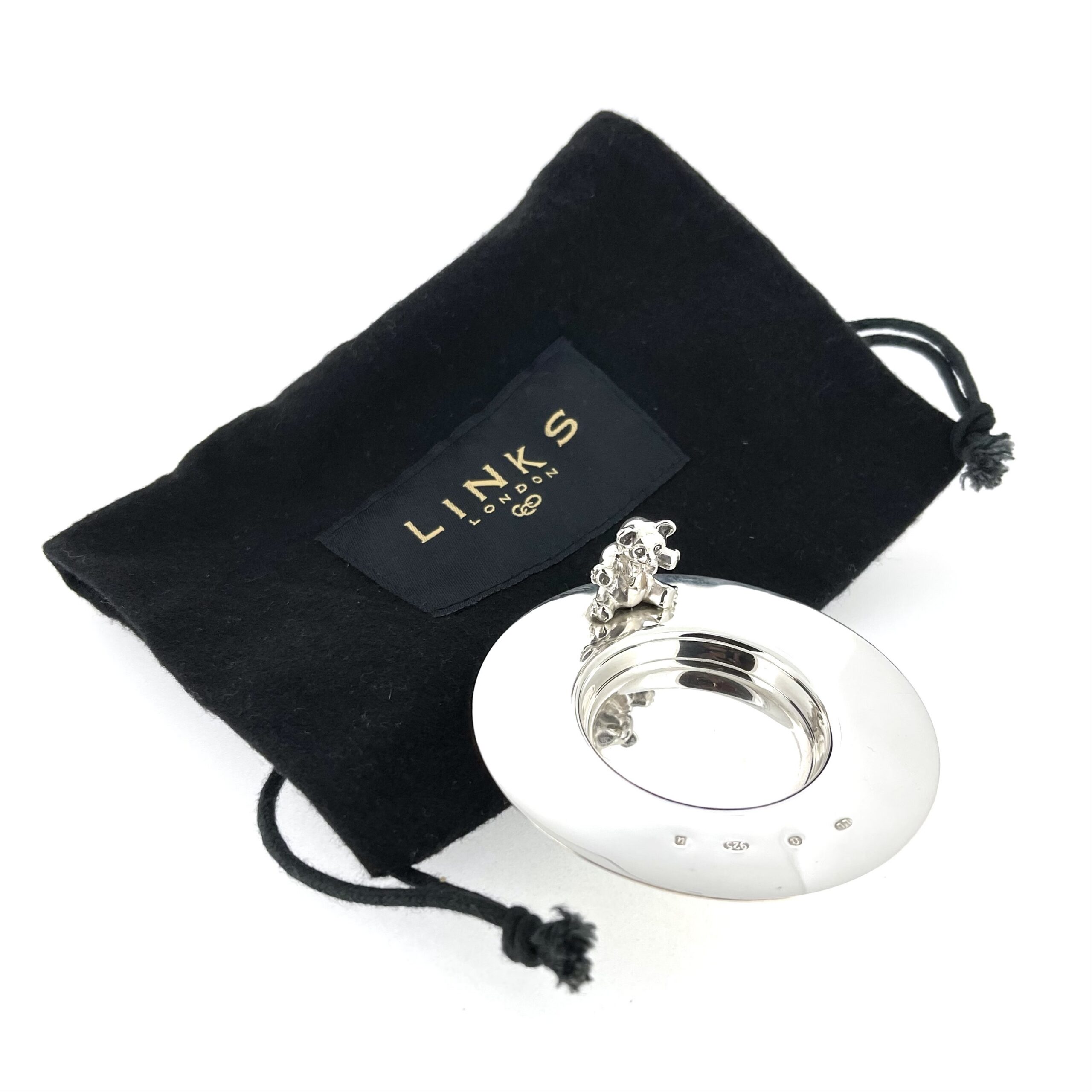 Professionally polished vintage sterling silver pin dish