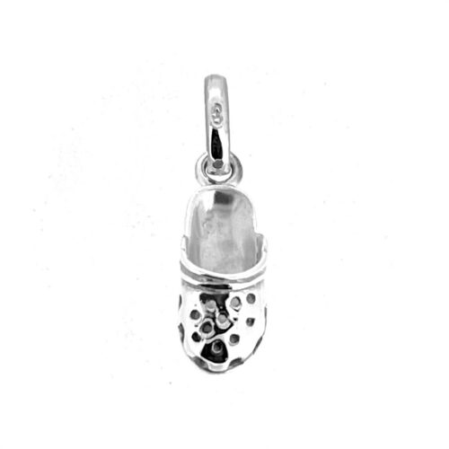 Miniature vented shoe charm with heel strap detail