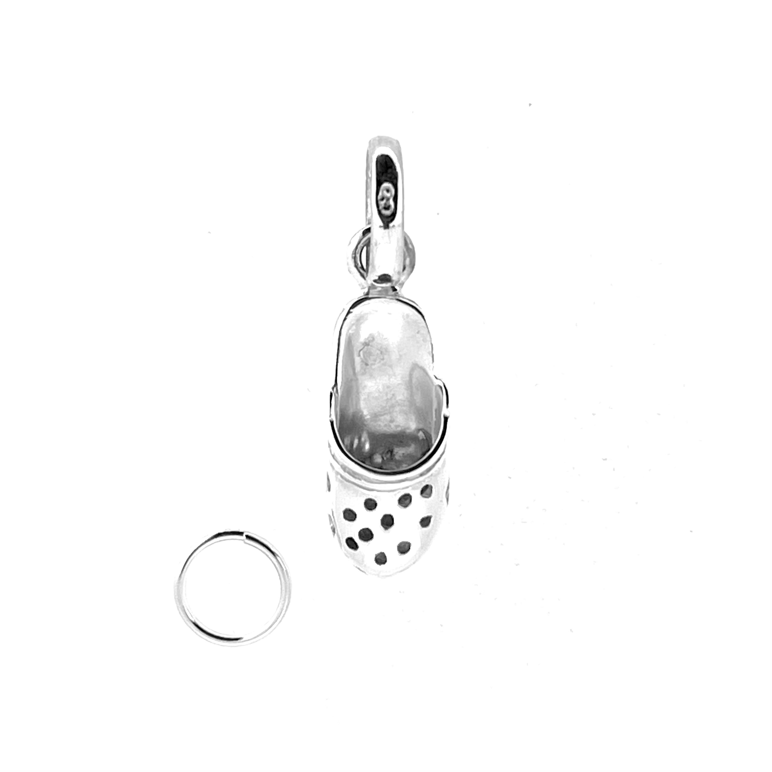 Vintage Links of London vented clog shoe charm sterling silver